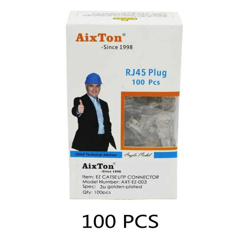 AIXTON EZ RJ45 разъем Ethernet Кабельный CAT5E CAT6 сеть 8P8C экранированные модульные клеммы