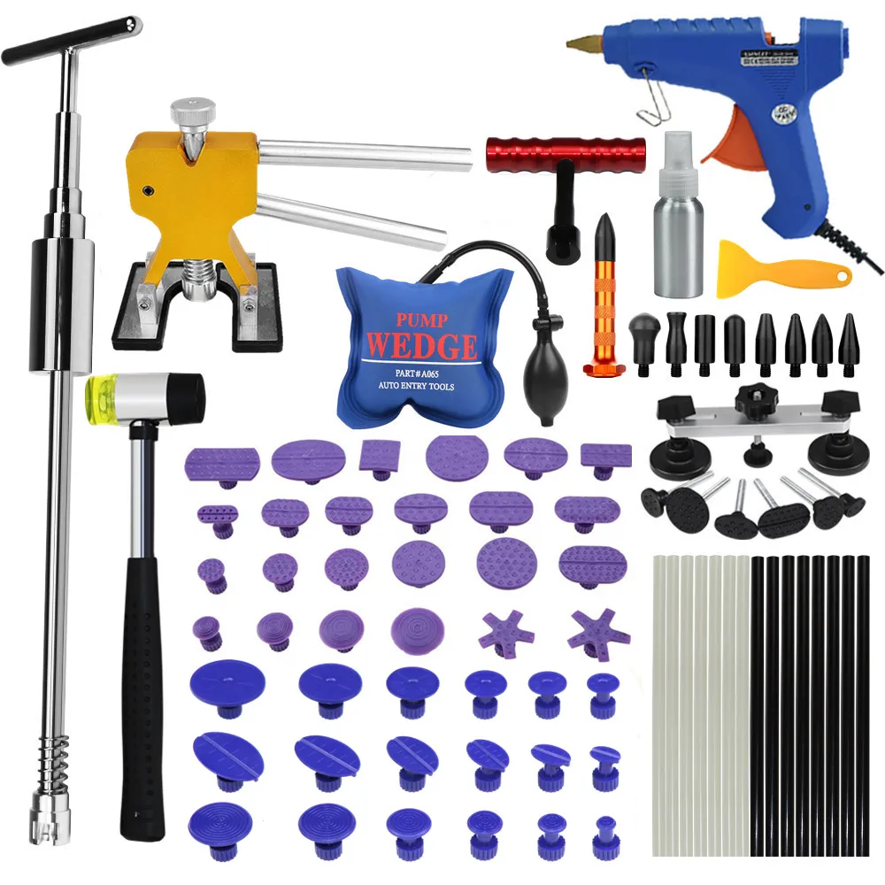 Economici PDR Strumenti di Auto Del Corpo Paintless Dent Kit di Riparazione Reverse Hammer Dent Sollevatore Estrattore Strumento di Rimozione Set di Tazza di Aspirazione per Rimuovere ammaccature