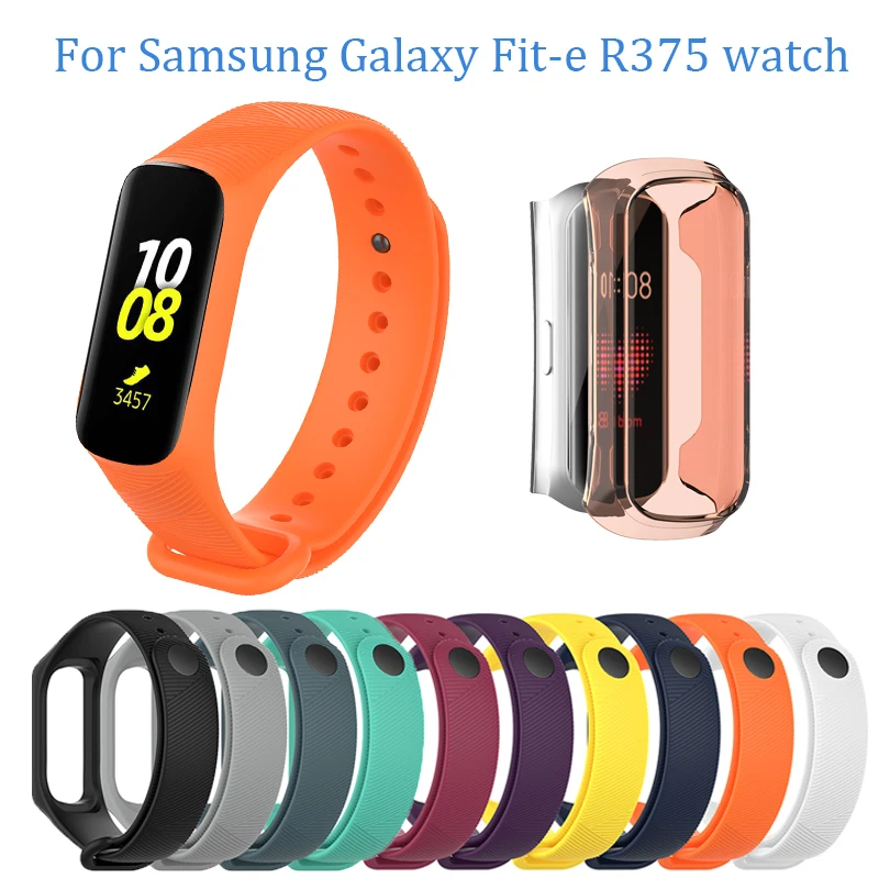 

Silicone watch band For Samsung Galaxy Fit-e R375 watch strap replacement TPU Full Protector Case For Galaxy Fit-e R375 bracelet