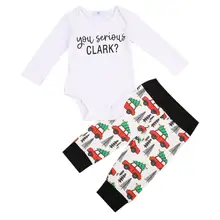 Коллекция года, одинаковые футболки для всей семьи, для мальчиков, девочек, мужчин, женщин, Кларка, топы, рождественские штаны с машинками, осенне-зимние рождественские наряды