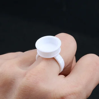 

50/100pcs Professional Glue Ring for Eyelash Extensions Tool Disposable Glue Rings False Eyelash Glue Holders Free Shipping