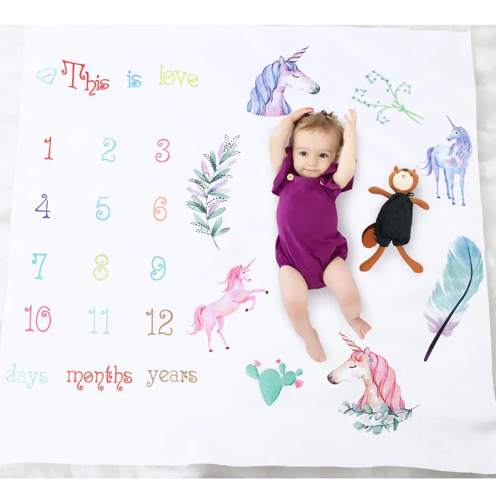 

100*100CM newborn baby photography props toddler blanket for photos kids blankets cartoon bebes blanket props for photography