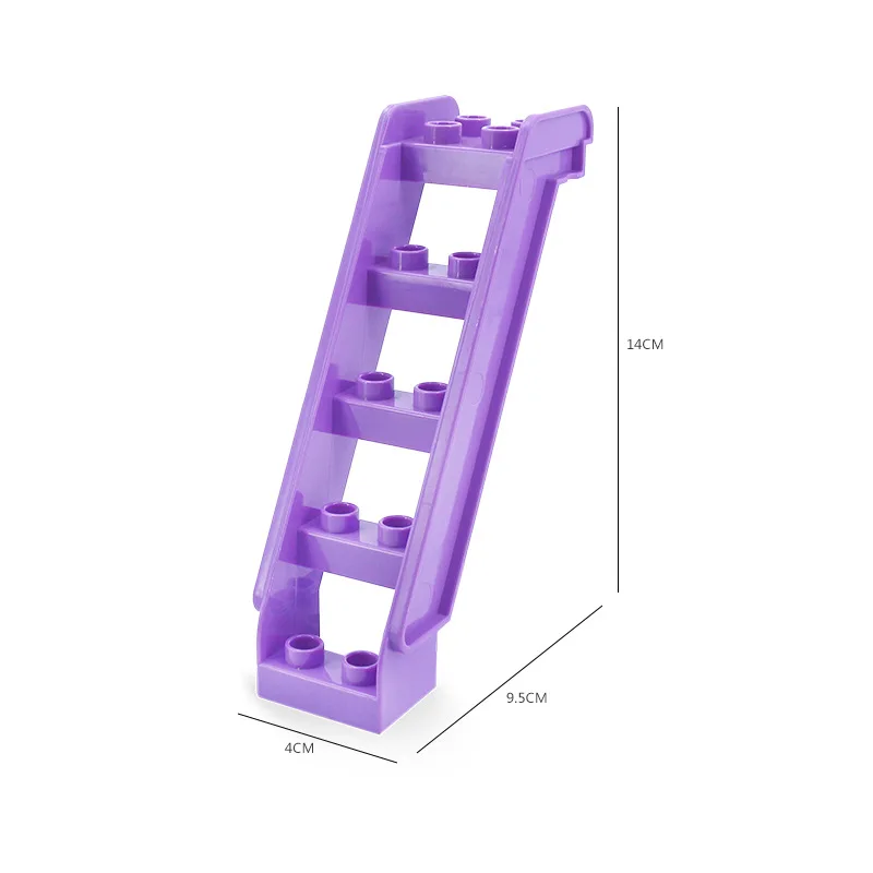DIY большой размер игрушки для детей слайд качели колесо обозрения Duploe строительные блоки аксессуары мост лестницы части кирпичи - Цвет: LXF-swing-17