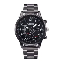 Relogio Masculino модные дизайнерские мужские часы из нержавеющей стали корпус аналог, кварцевый сплав наручные часы Роскошные деловые часы