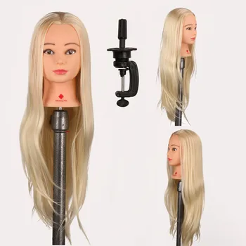 

29 inch Hair Salon Hairdressing Training Practice Model Mannequin Doll Head With Clamp Holder 2019 New