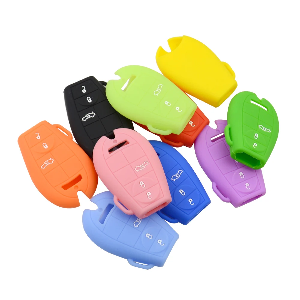 3 button silicone car key cover for Chrysler 2