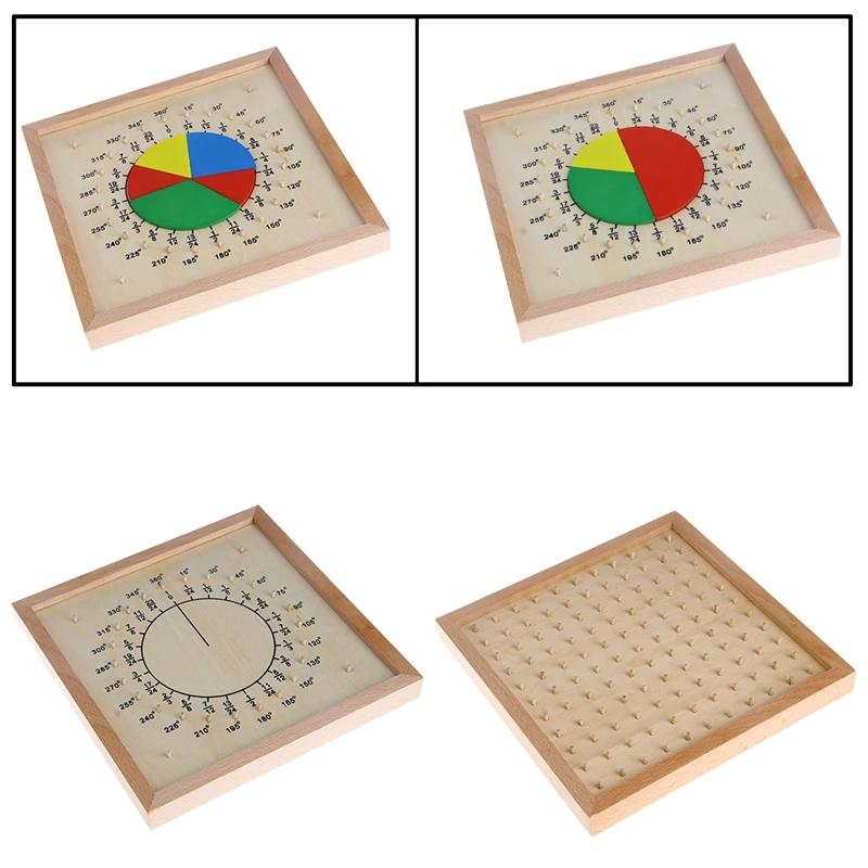 Материалы по системе Монтессори Деревянные круглые табло с отделениями Детский обучающий игрушечный Детский образовательный подарок математическая игрушка