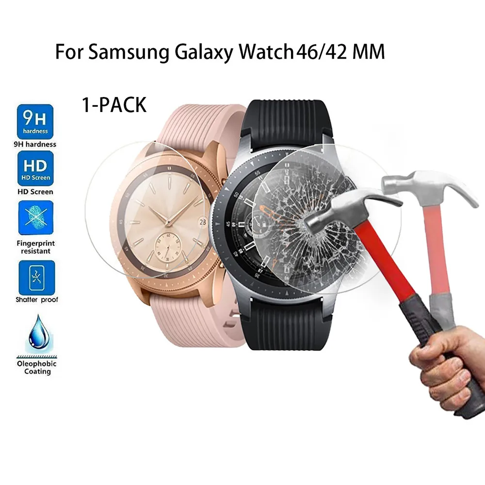 1 упаковка Закаленное стекло протектор экрана для samsung Galaxy Watch 46/42 мм Смарт-часы пленка Защитные аксессуары