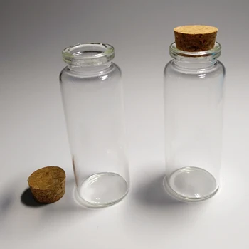 

40ml wish glass bottles 30*80mm 20pcs/lot empty Candy Dry goods glass bottle with cork diy glass drifting bottle Home Crafts