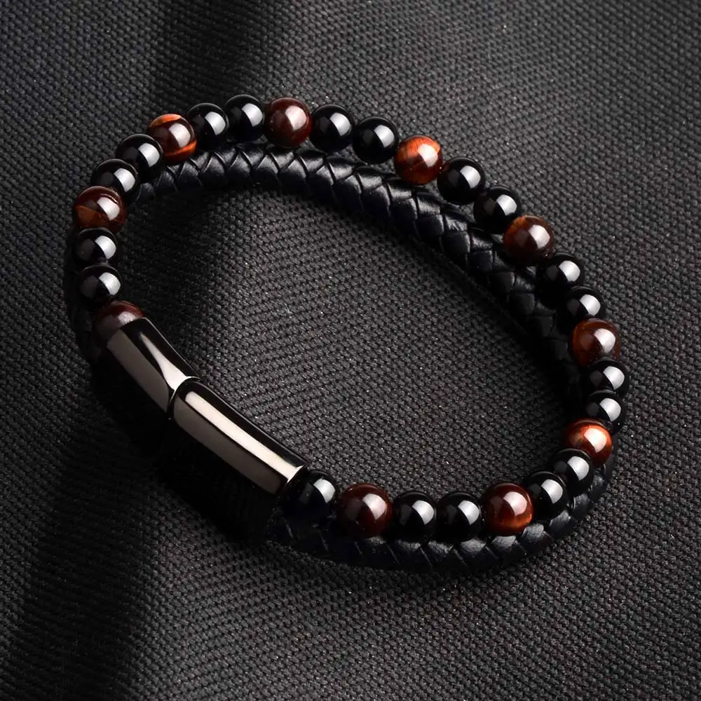 Bracelet œil de tigre homme