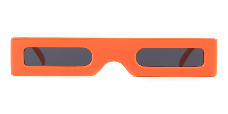 WHO CUTIE Узкий Тонкий прямоугольные Солнцезащитные очки женские брендовые Дизайнерские мужские Ретро Винтажные толстые прямоугольные солнцезащитные очки 597 - Цвет линз: C3 orange