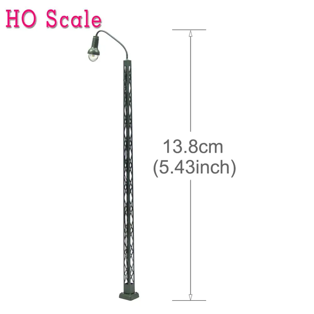 3 шт. Модель Железнодорожный операционный светильник s решетка мачты лампа трек светильник HO/TT/N масштаб LQS38-40 светодиодный светильник s Модель Строительный комплект - Цвет: HO Scale