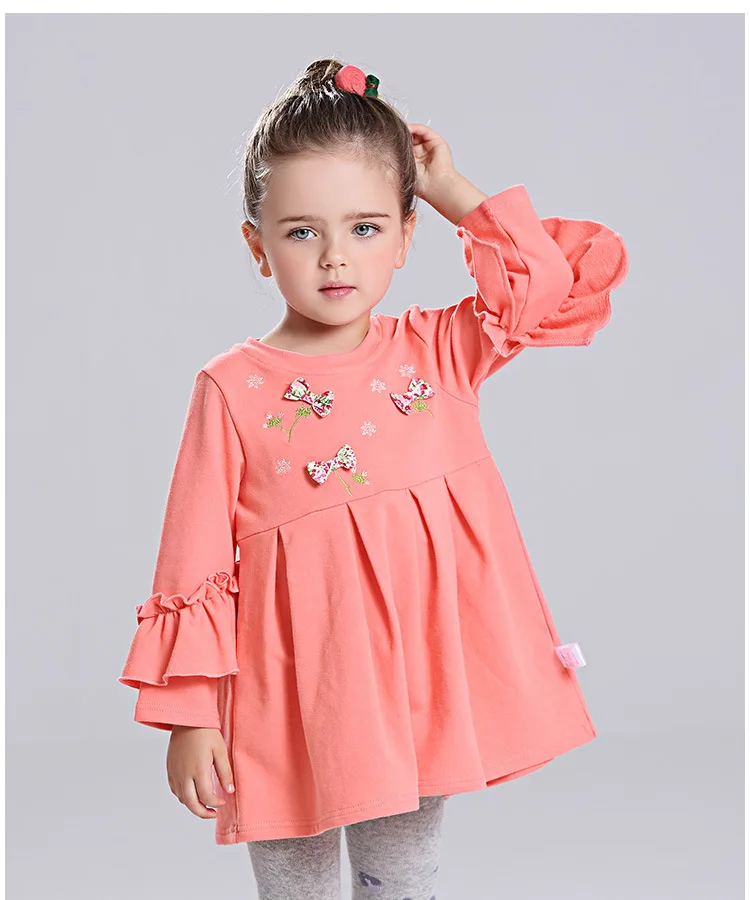 Girls Dress 2017 New Autumn brand Girls Clothes Long Sleeve embroidery ...