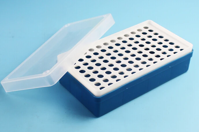 0.5ml Plastic Micro Centrifuge Tube Stand Holder Box 96 Position Lab Centrifugal Socketstube box.