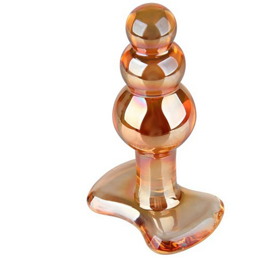 Анальная пробка стеклянный фаллоимитатор секс-игрушки анальные шарики Анальные