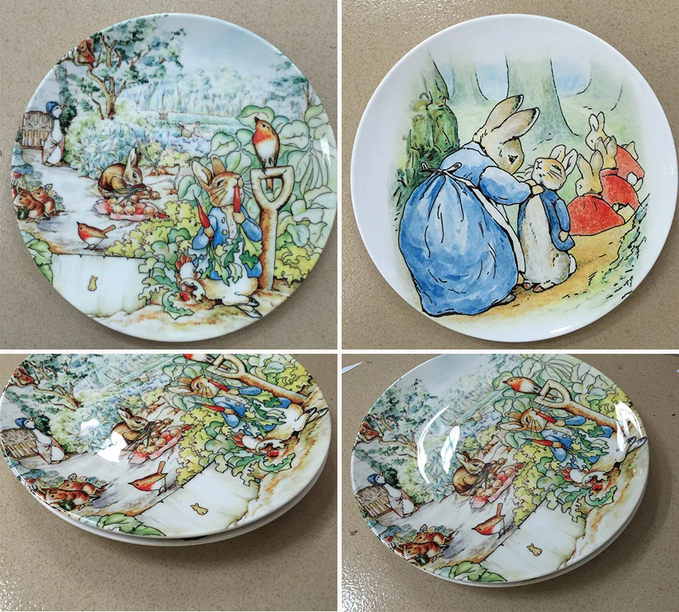 Британский дизайнер Beatrix Potter The Tale of Peter Rabbit иллюстрация живопись тарелка съедобная и домашний декор 8 дюймов плоское блюдо