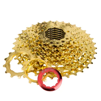 

MTB Mountain Bike Bicycle Parts 9S 36T 27 s Speed Gold Golden Freewheel Cassette 11-36T for Shimano M370 M430 M4000 M590 M3000