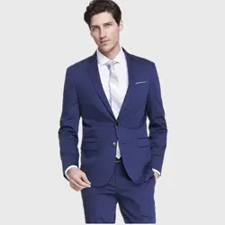 Индивидуальный заказ Terno Para Casamento изготовленный на заказ Slim Fit синий мужской костюм Tuexdos официальная вечеринка выпускного вечера костюм