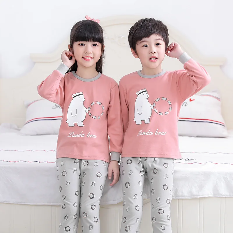 Детская одежда для сна для мальчиков; зимние хлопковые комплекты для маленьких девочек; детские рождественские пижамы для мальчиков; пижамы; детская одежда для сна; От 2 до 13 лет одежда для подростков - Цвет: Y-07