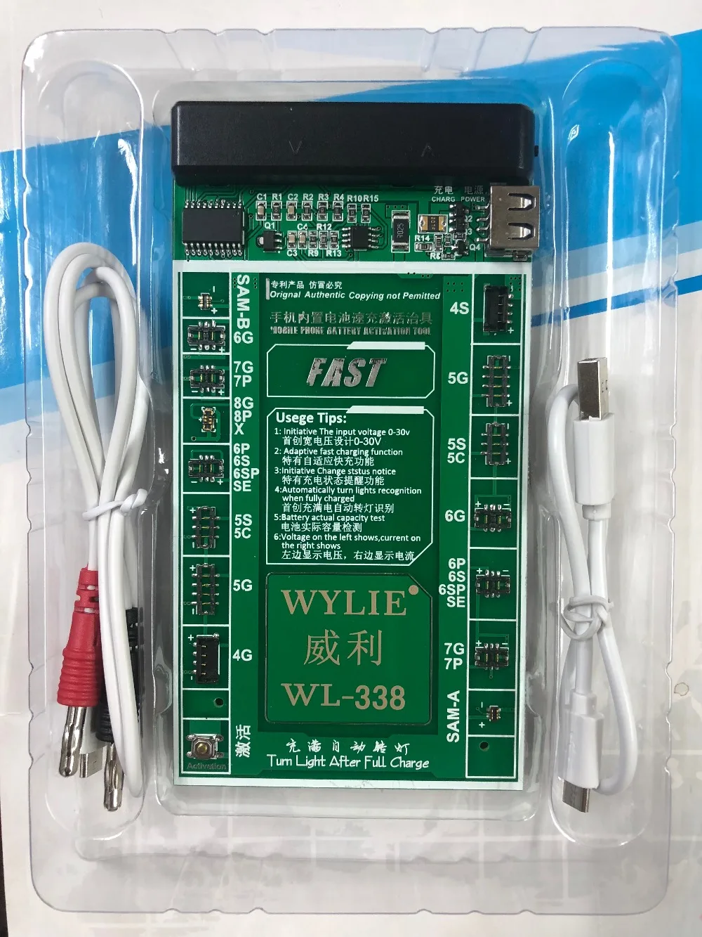 

WL338 Professional Battery Activation Charge Board+Micro USB Cable for iPhone X 8P 8 7 7p 6S 6sp 6 6p 5 5s 5C 4S 4 (2018 Newest)