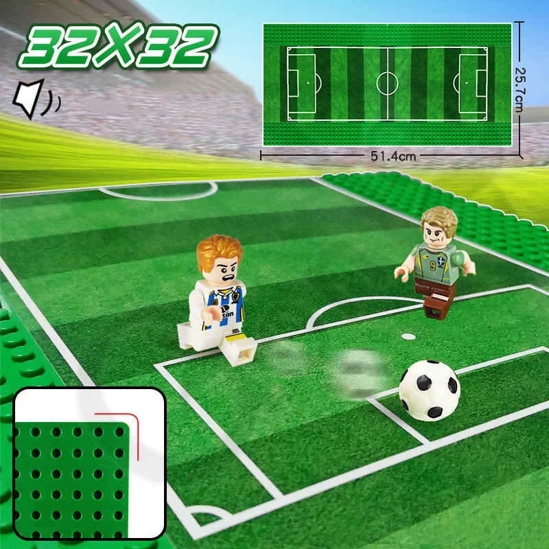 

NEW Funny 32X32 Baseplate Base Plate Building Block Toys Children Compatible with legoes Basketball Figures As Football Field