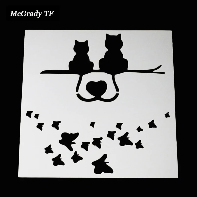 Mac Nuevo 13*13 Flores Enmascaramiento Aerosol Plantilla Para Paredes