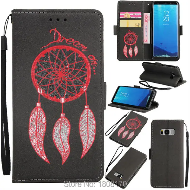 Chain Dreamcatcher Wallet Leather Case For Samsung Galaxy S8 Plus S5 S6 S7 edge NOTE5 2017 J3 J5 J7 Prime Stand Cover 100pcs | Мобильные