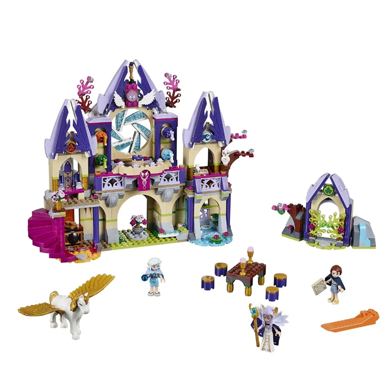 

BELA Elves Skyra's Mysterious Sky Castle Building Blocks Kits Model Toys Marvel Princess Girls Princess compatible with Legoings
