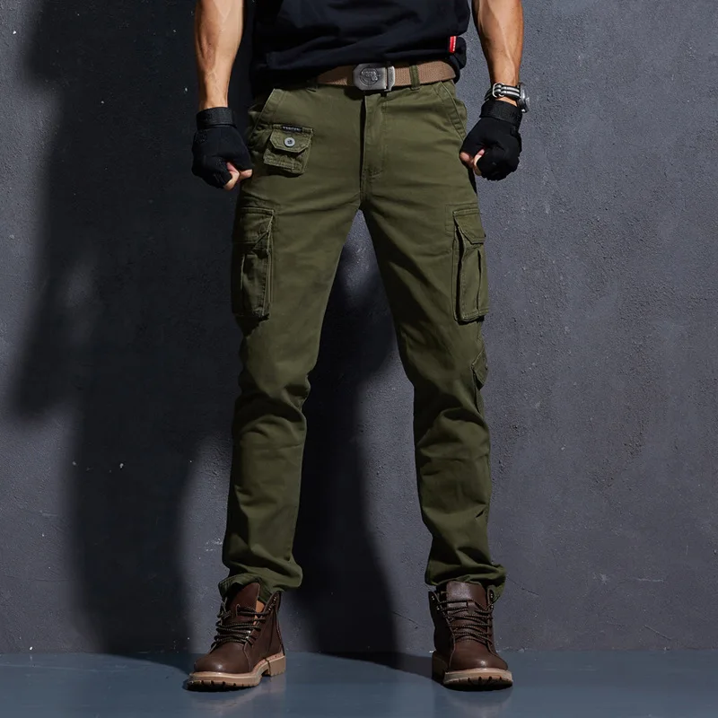 Spring Military Cargo Tactical Pants Cotton Casual Camouflage Trousers Men Pantalon Homme black cargo pants mens Cargo Pants