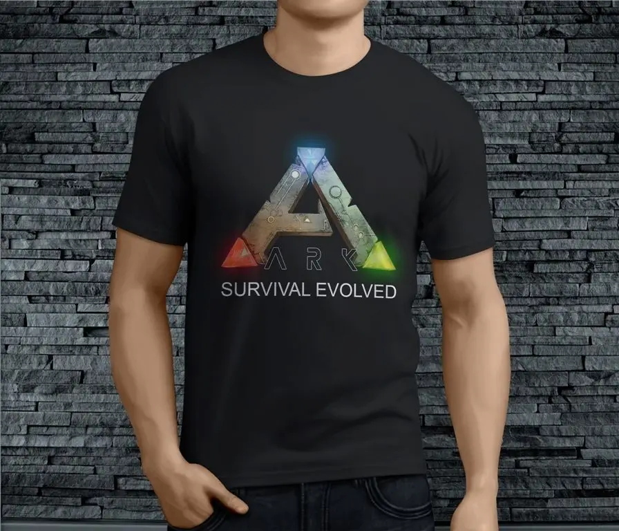 Мужская футболка с принтом ARK Survival Evolved Tour Date черная размер S-5XLsummer хит продаж |