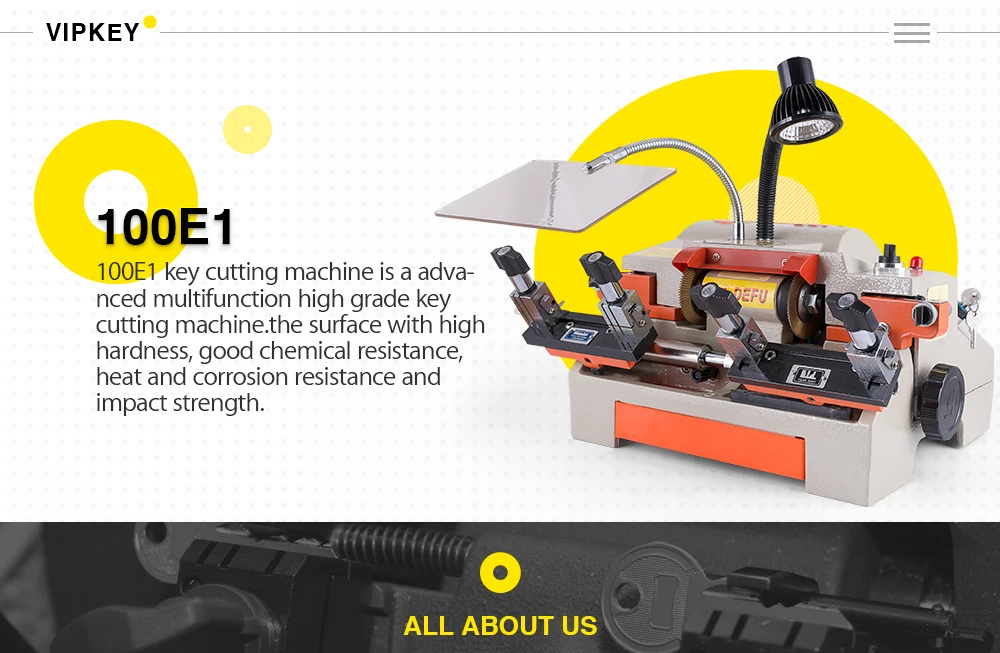 100E1 Высокая старшая машина для дублирования ключей 110 В/60 Гц машина для резки ключей для изготовления ключи Слесарные Инструменты
