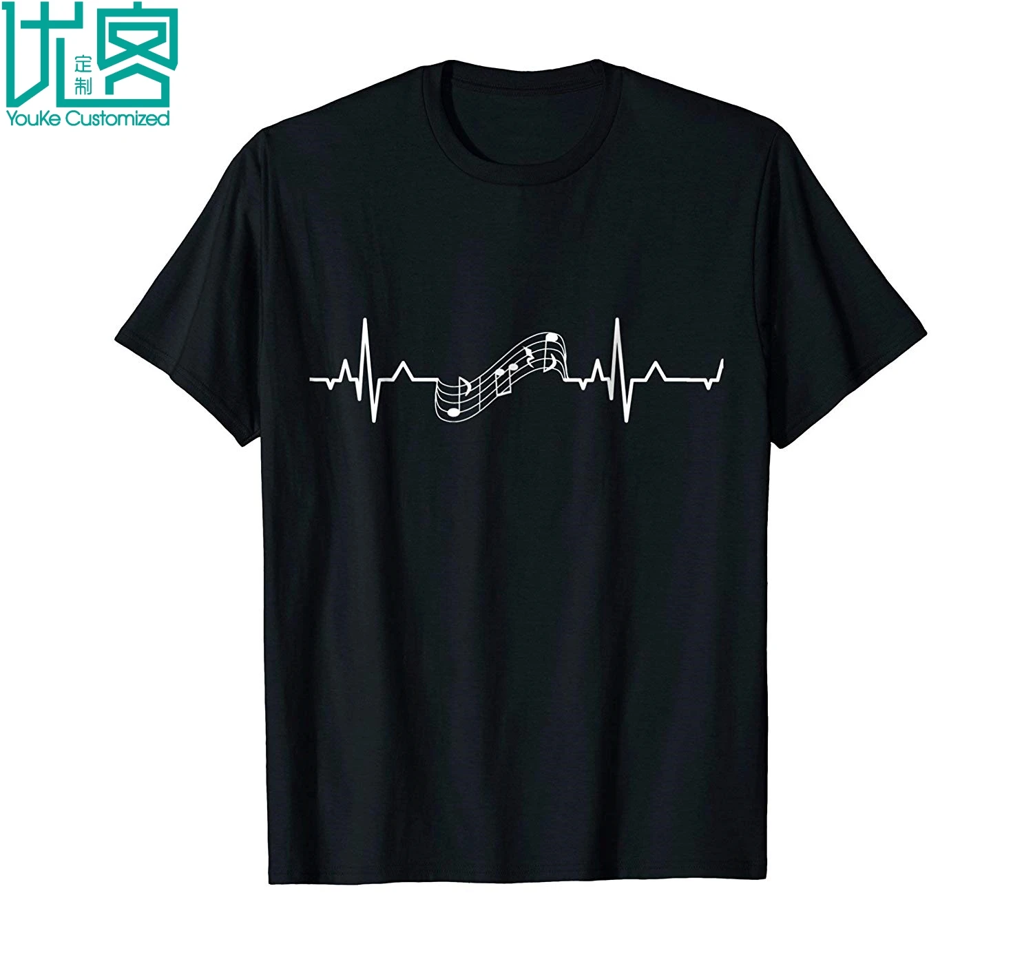 Music Staff Heartbeat T Shirt Heartbeat To Music Notes White 2019 Summer Men's Short Sleeve T-Shirt Music Staff Heartbeat T Shirt Heartbeat To Music Notes White 2019 Summer Men's Short Sleeve T-Shirt