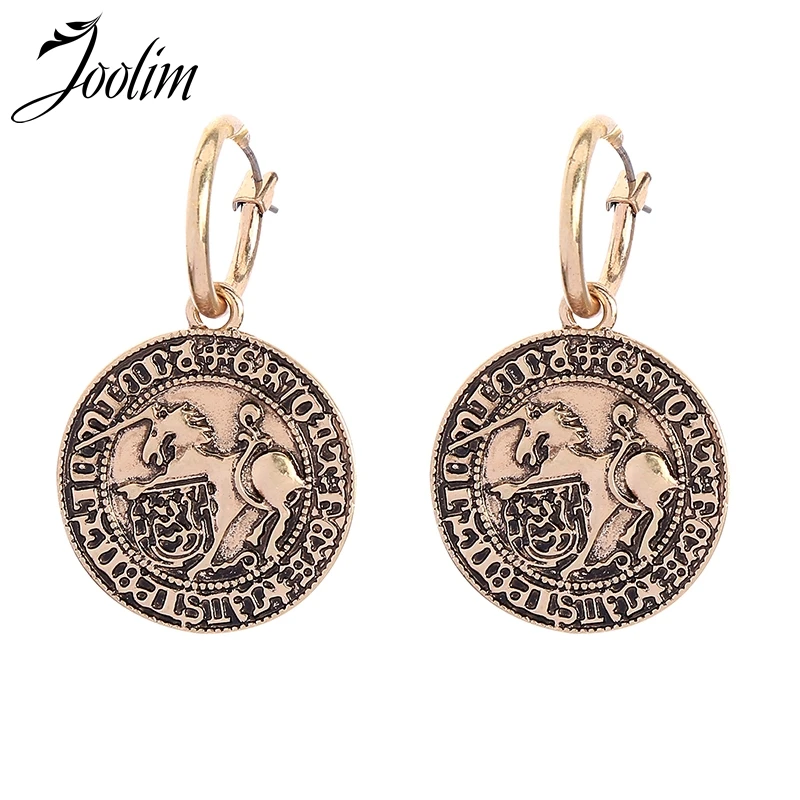 

Joolim Jewelry Wholesale/Retro Geometric Hoop Earrings 2 in 1 Earrings