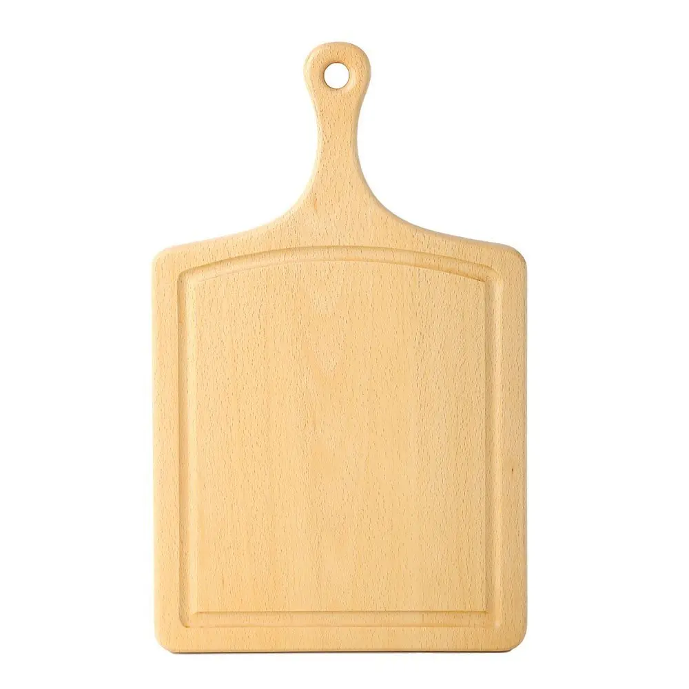 Eco-friendly Solid Wood Cutting Board Chopping Meat Board Long Handle Thickened Anti Bacterial Non Slip Anti Crack-Beech