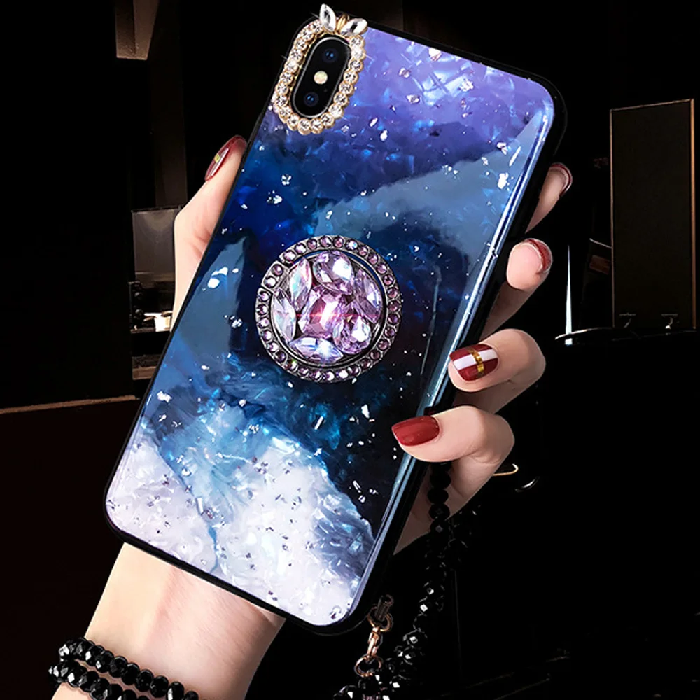 

Case for Oppo R15 Mobile Phone Shell Female R17pro Tide Brand Silicone Diamond R11s Plus Soft Reset Personality R9s Lanyard