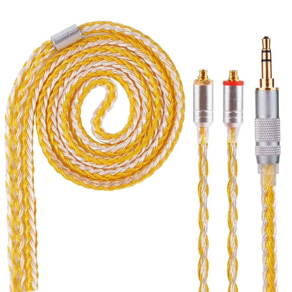Hifihear 16 Core Silver Plated Cable 2 5 3 5 4 4mm Balanced Cable With Mmcx 2pin Connector For Kz As10 Zs10 V90 C10 C16 Earphones Aliexpress