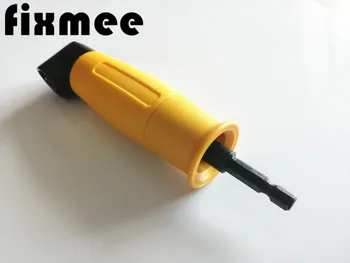 

90 Degree Angle Extension Right Driver Drilling Shank Screwdriver Magnetic 1/4 Inch Hex Drill Bit Socket Holder Adaptor Sleeve
