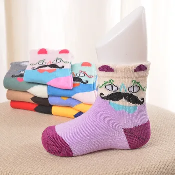 

Design Four Seasons trend jacquard blending warm baby children socks cartoon mustache boys and girls cotton socks