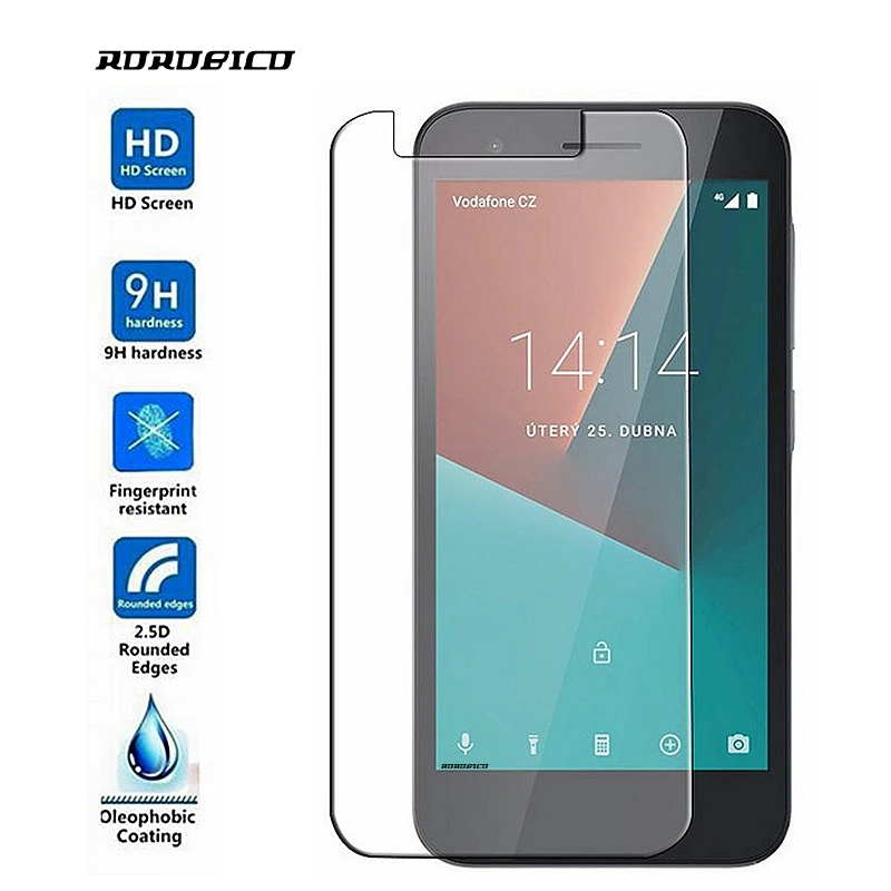 

ROROBICO Tempered Glass For Vodafone Smart E8 VFD510 Screen Protector film 0.26mm 2.5D 9H Premium Front Film Toughened