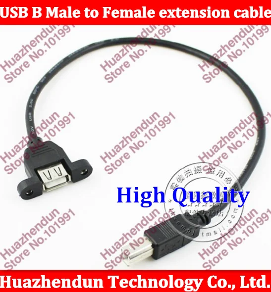 

50 шт. Бесплатная доставка, 90 градусов угловой Удлинительный кабель USB B штекер-гнездо с винтовым панельным креплением, штекер USB B на гнездо USB B 1 шт.