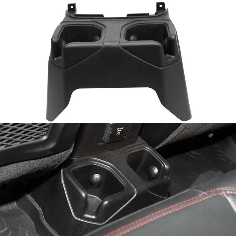 

Car Rear Center Console Cup Box Dual Drinks Cup Holder Beverage Stand Drink Water Bottle for Wrangler JL 2018-2019