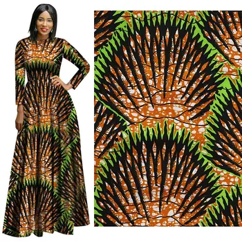 

glass peacot frican national style printing and dyeing of batik full cotton geometric double-sided printed fabric sewing fabric
