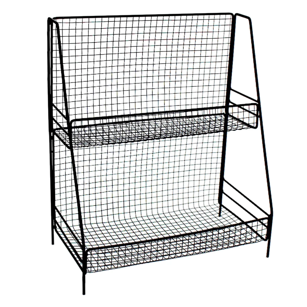 

Rack Spice Double Layers Bathroom Basket Cosmetic Storage Solid Desktop Holder Multifunction Durable Metal Utensil Shelf Toilet