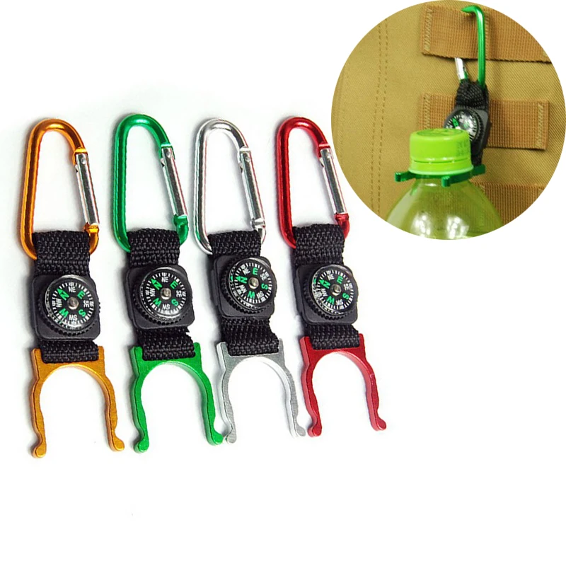 2Pcs Outdoor Carabiner Water Bottle Buckle Hook Holder Clip Camping Hiking Tool