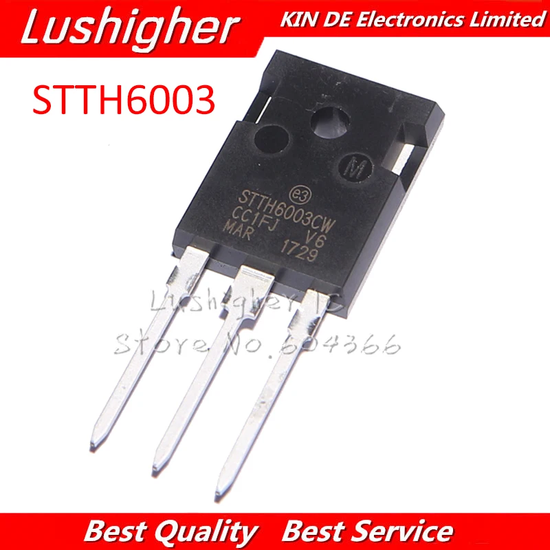 5 шт. STTH6003CW 247 STTH6003 TO247 Диодная матрица 300V 30A| |