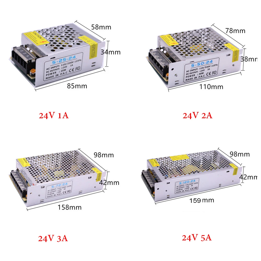 AC110~ 220V DC/DC 5V 12V 24V Питание светодиодный конвертировать адаптер переключения 1A 2A 3A 5A 10A 15A 20A 30A 50A Источники питания трансформатор