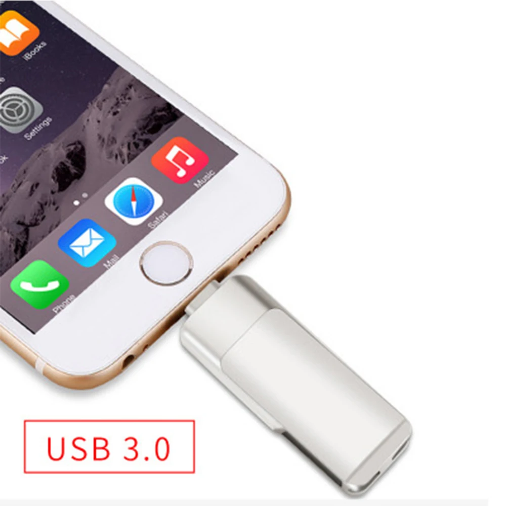 USB флеш-накопитель 256 ГБ, 3,0 высокоскоростной usb-порт 3в1 флеш-накопитель Внешняя память для iPhone, Android, MacBook, iPad и ПК