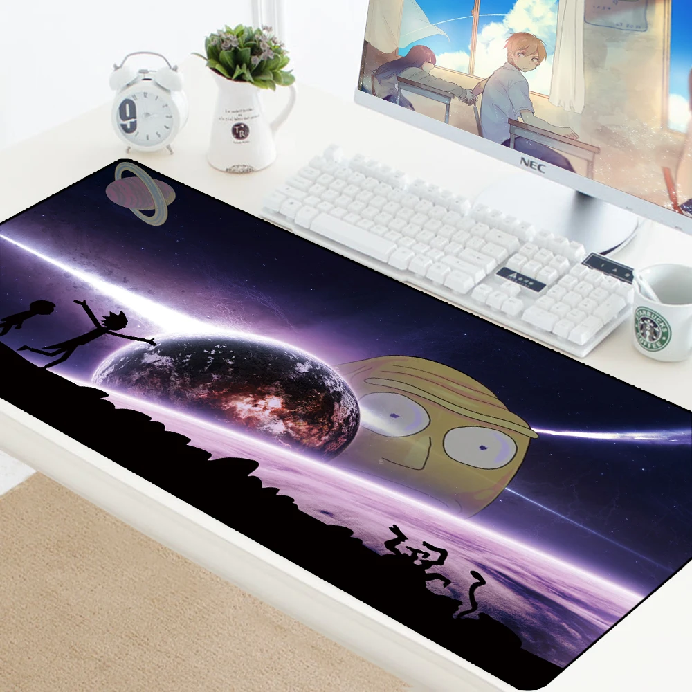 Коврик для мышки с аниме Противоскользящий резиновый коврик для ноутбука Настольный коврик для мыши геймерский ноутбук большой игровой коврик мышь xxl для мыши Рик и Морти