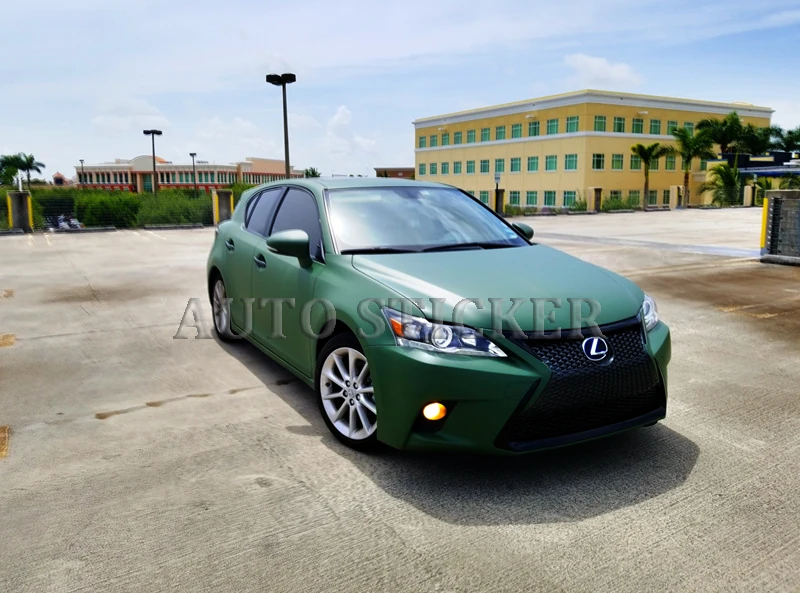army green matte vinyl wraps car sticker 33