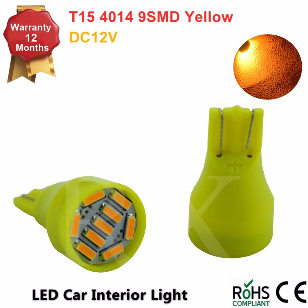 4 шт. T15 W16W светодиодный 4014 9SMD высокой мощности автомобильный сигнал заднего хода